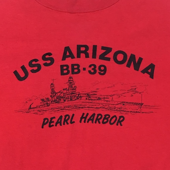 90s USS Arizona Pearl Harbor Memorial Tee - Picture 2 of 6